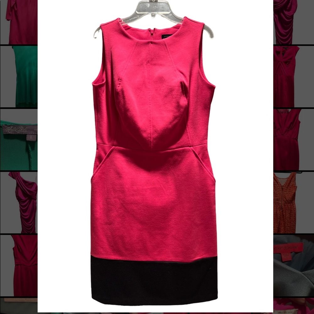 Tommy Hilfiger Pink Dress with Black Bottom Stripe